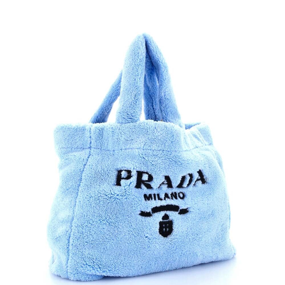 Prada Logo Tote Terry Cloth #269002P77B - Picture 2 of 8